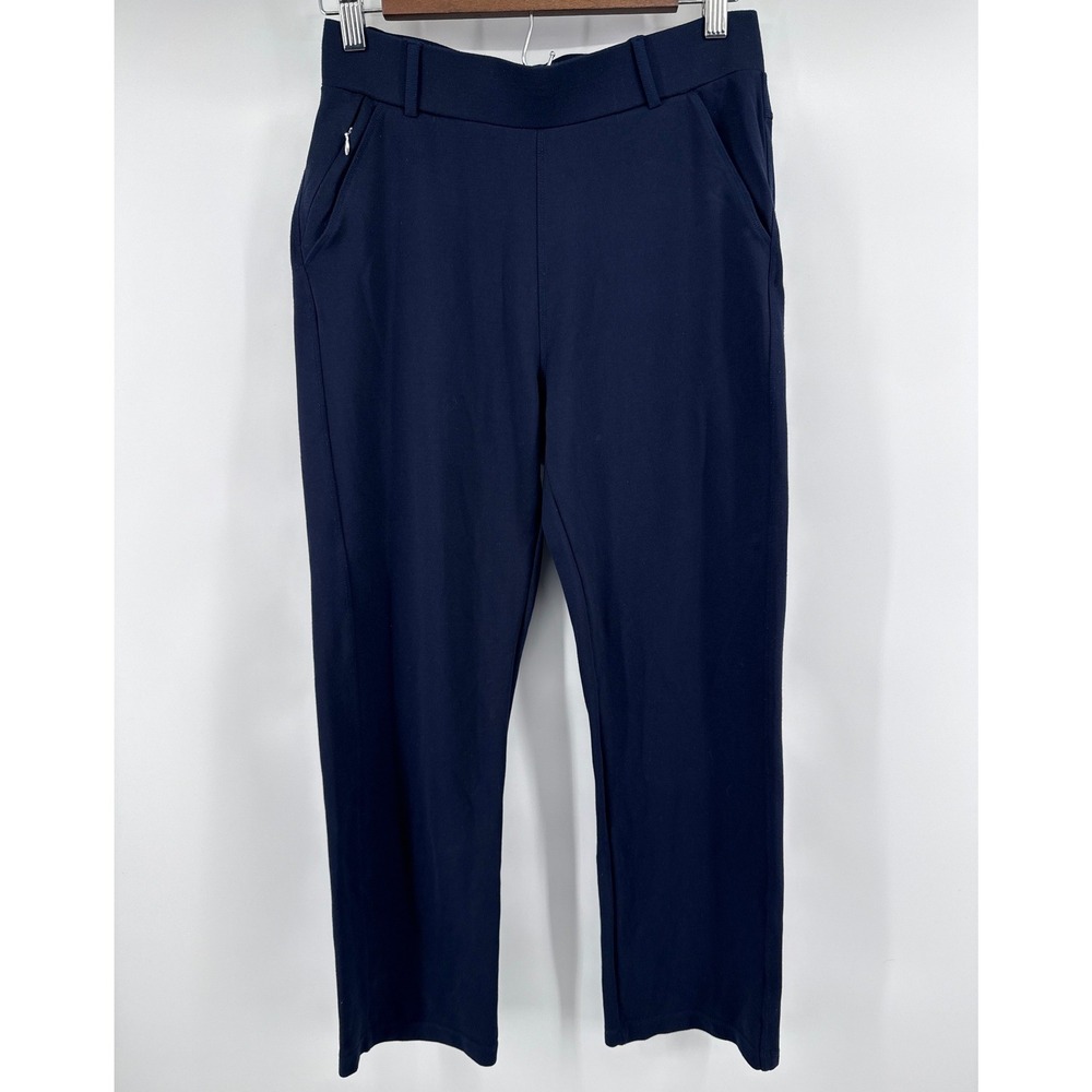 Afitne Navy Blue High Waisted Straight Leg Yoga Dress Pants Small 607/27 Womens